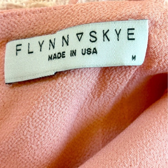 Flynn Skye balletcore mini tie-front cutout dress in cotton pink NWT size medium - Picture 7 of 8